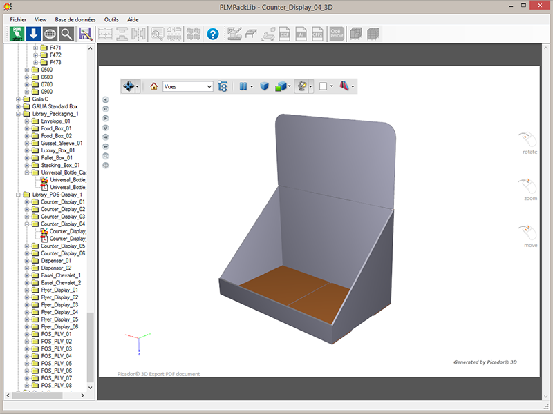 PLMPacklib 3d plv présentoir picador modèle paramétrique strandard