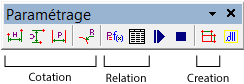 barre d'outils pour créer de nouveaux modèles d'emballage pour PLM PackLib